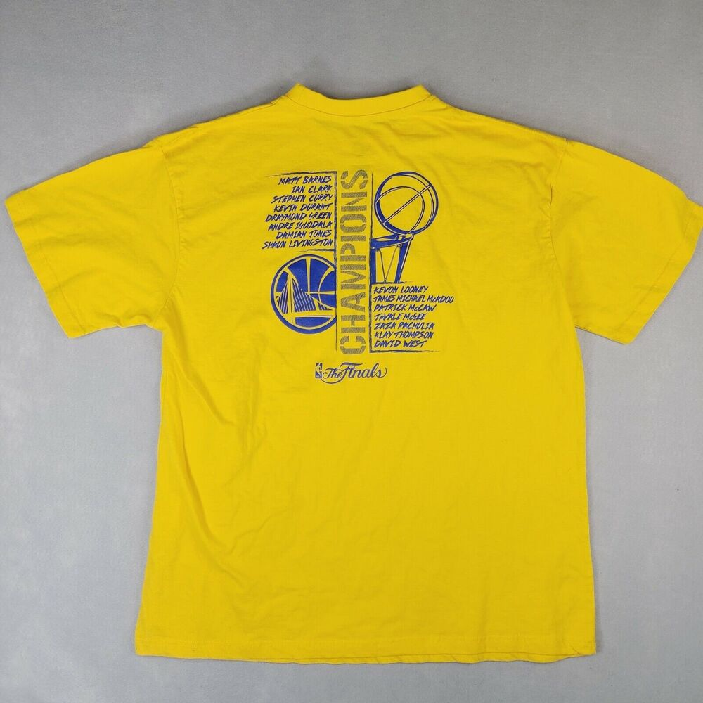 Golden State Warriors 2017 NBA Finals Champions T-Shirt 2XL Yellow Majestic‎